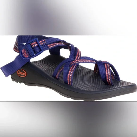 Chaco Women’s Z/Cloud X2 navy blue with red accents Size W5 - Picture 2 of 7